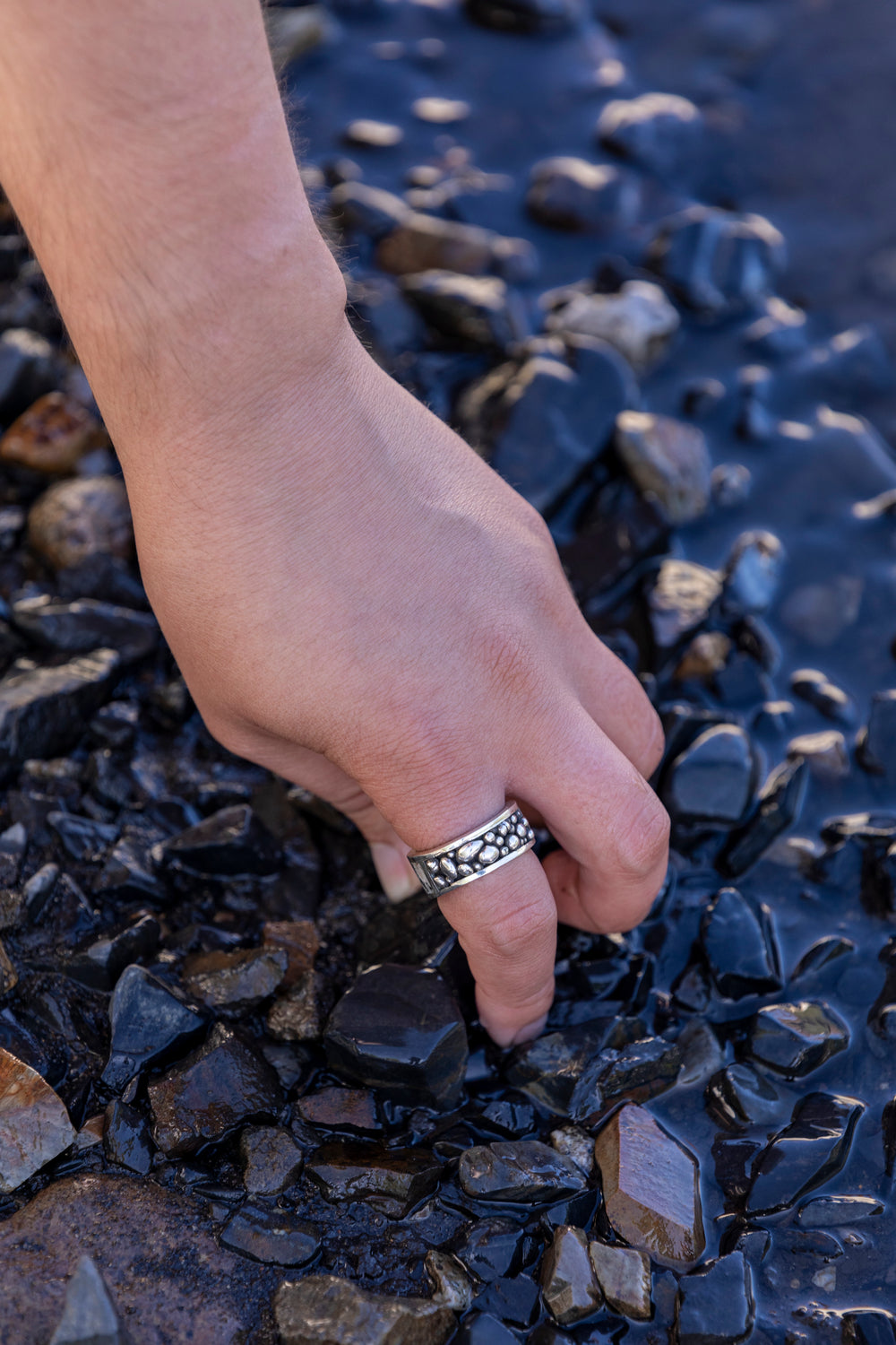 River Rock Inlay Ring