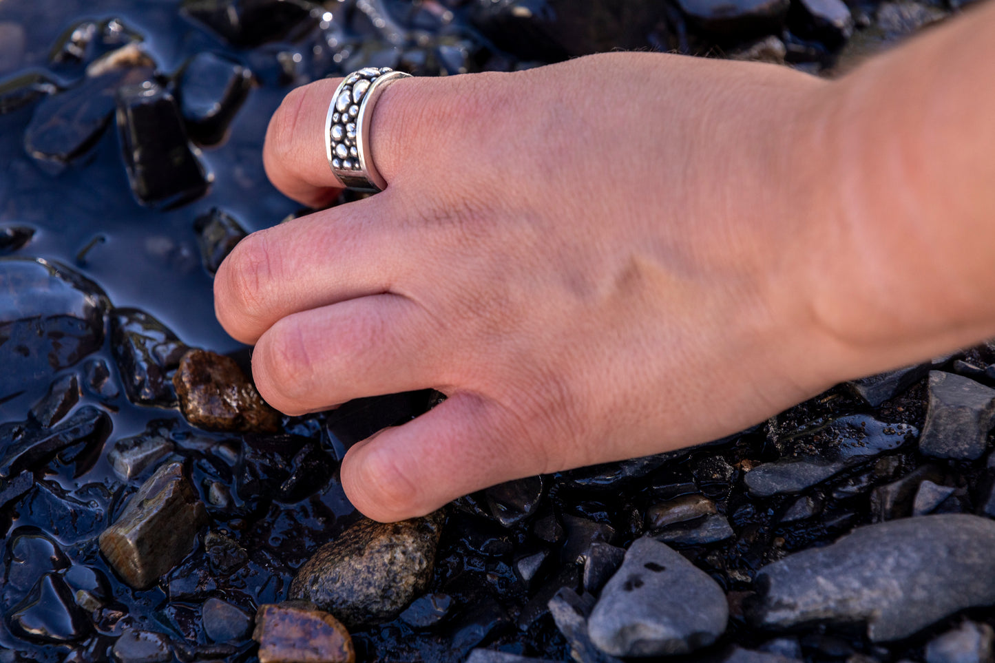 
                  
                    River Rock Inlay Ring
                  
                